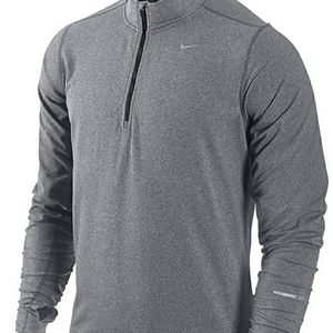 Nike Dri-Fit Element Half-Zip Running Shirt, Grey